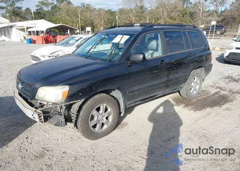2005 Toyota Highlander V6 from USA, damaged, VIN JTEGP21A550087765